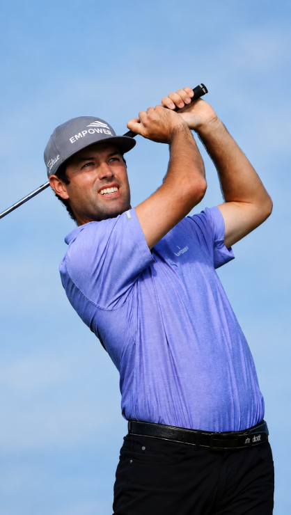 Professional golfer Robert Streb during a golf swing